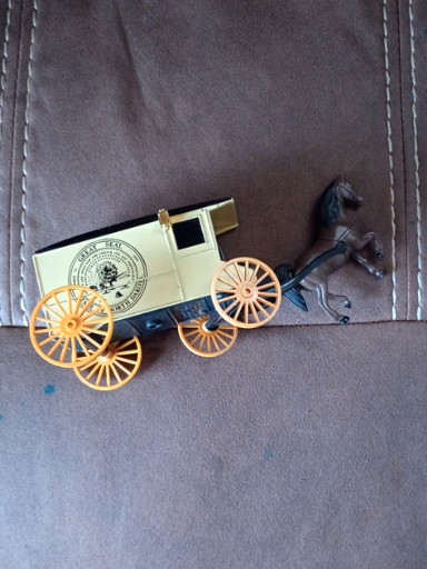 Die-cast metal horse and buggy coin bank by ERTL