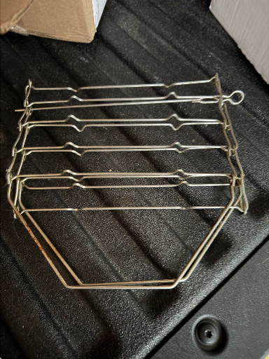 Vintage adjustable wire roasting rack, maker unknown