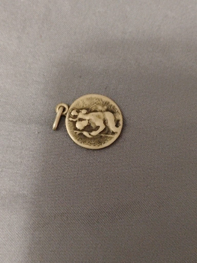 835 silver Aquarius zodiac pendant