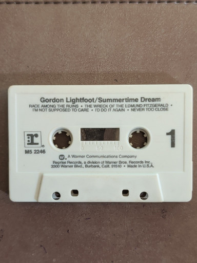 Audio cassette tape 'Summertime Dream' by Gordon Lightfoot