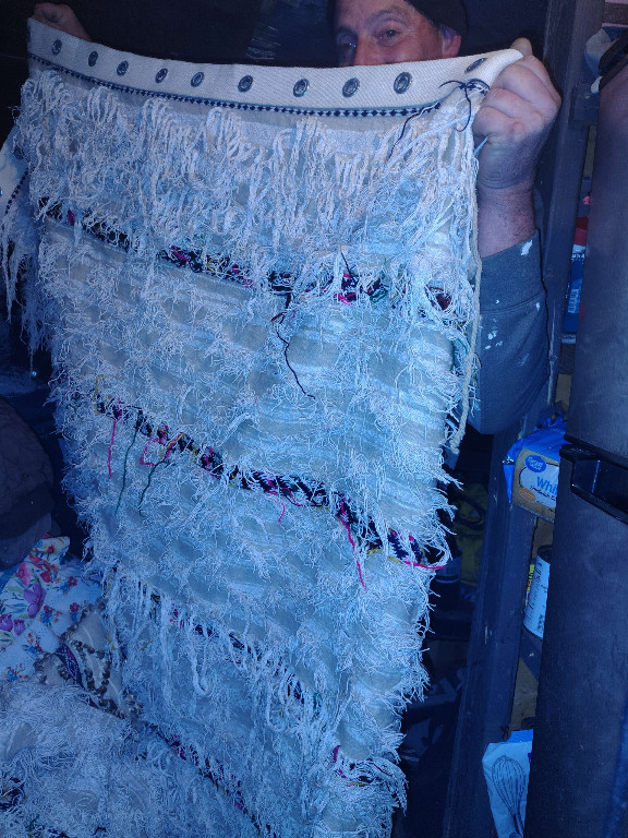 Moroccan Handira wedding blanket with sequins and fringe