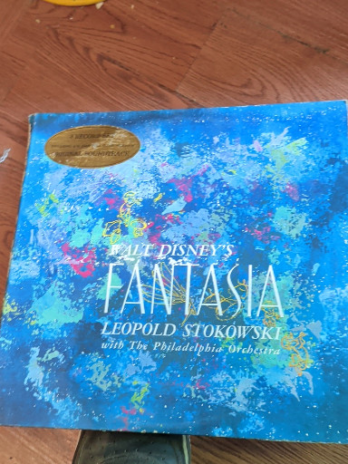 Vinyl record set titled 'Walt Disney's Fantasia' conducted by Leopold Stokowski with The Philadelphia Orchestra