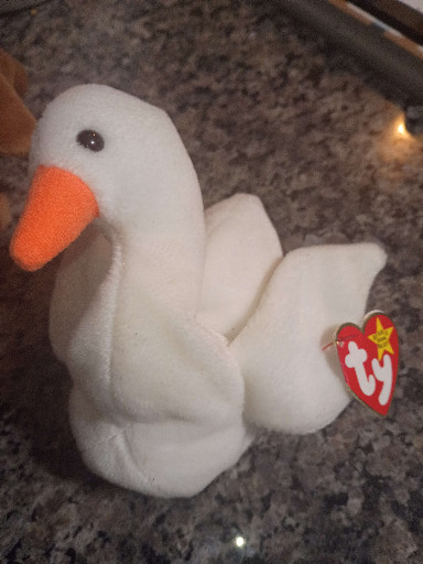Plush toy 'Gracie the Swan' by Ty Beanie Babies