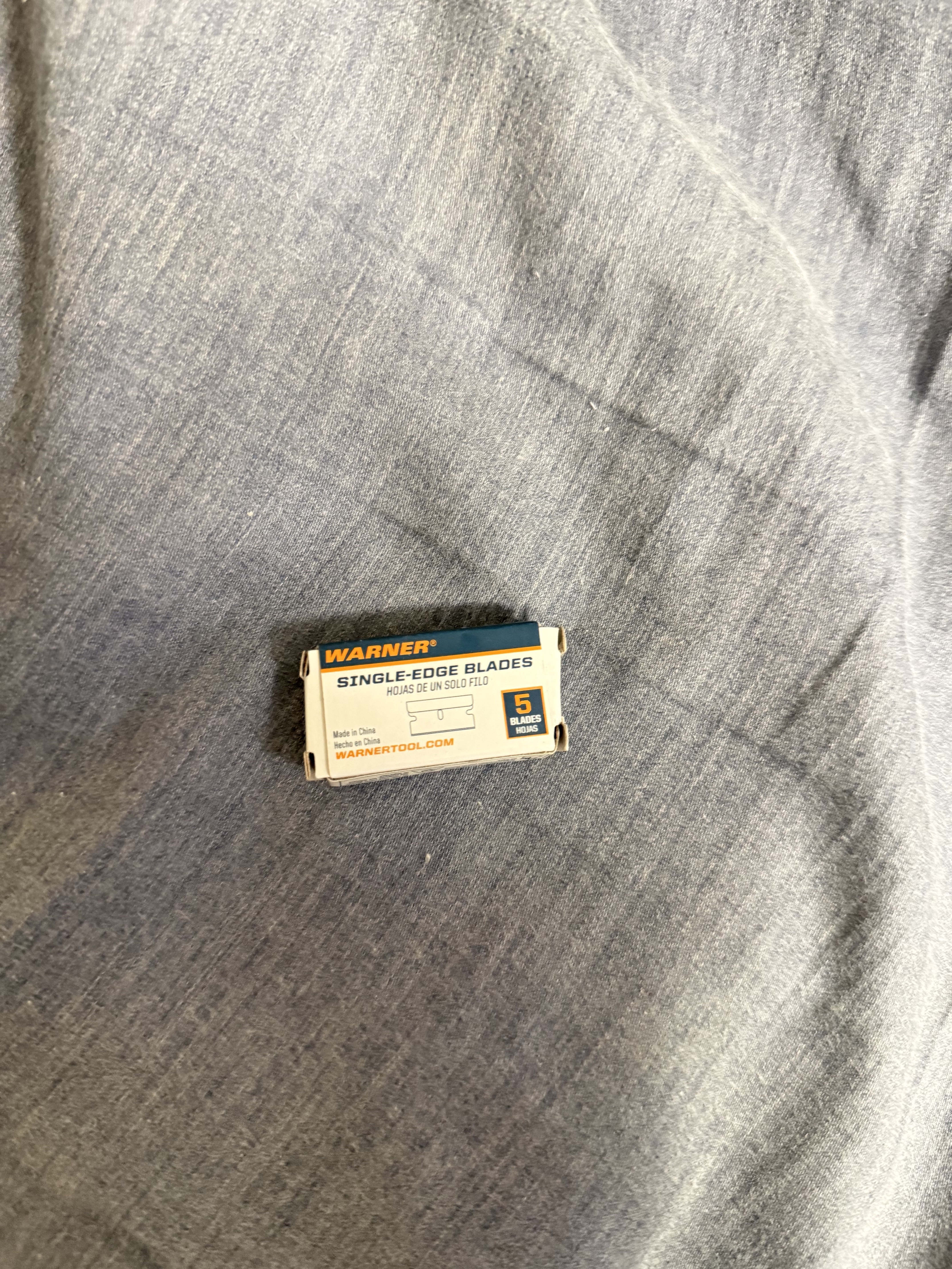 Warner single-edge razor blades, package of 5 blades