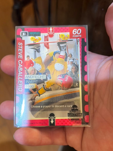 Trading card featuring Steve Caballero from 2011 Superheat Skateboarding Series