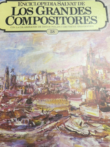 Enciclopedia Salvat de Los Grandes Compositores, número 58, publicación coleccionable con portada ilustrada