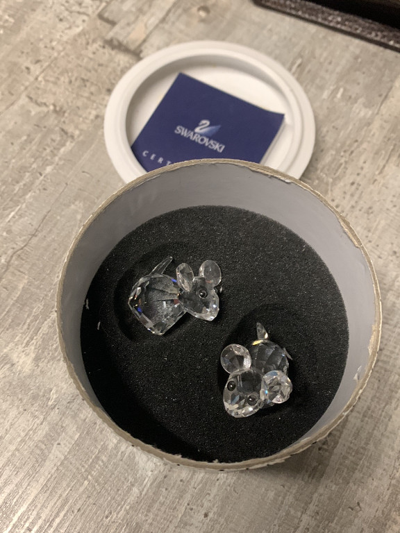 Figurines en cristal Swarovski 'Joe & Harry' (souris) par Swarovski