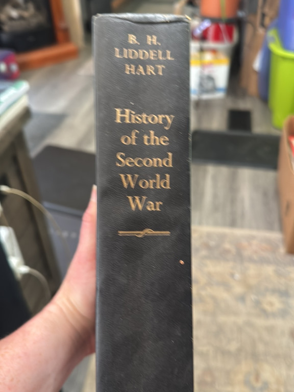 Hardcover book titled 'History of the Second World War' by B. H. Liddell Hart