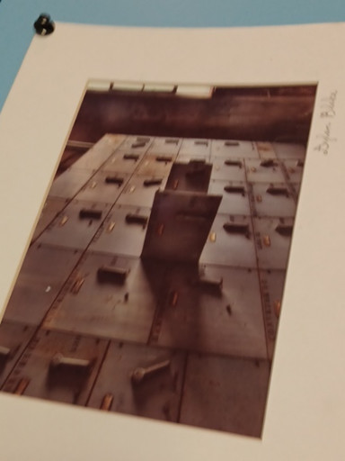 Photograph of brutalist architectural relief sculpture or wall installation