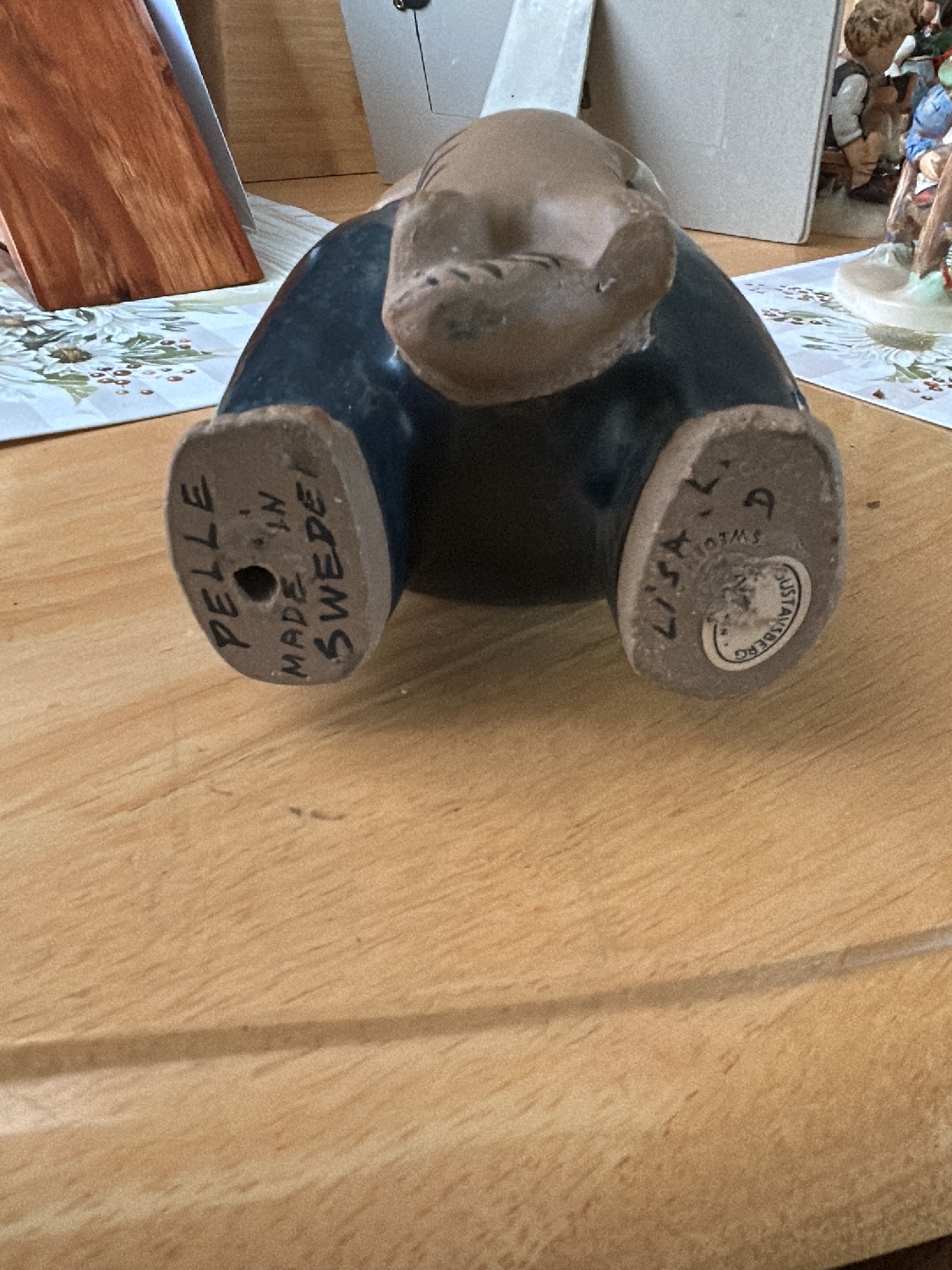 Ceramic figurine titled 'Pelle' by Lisa Larson for Gustavsberg