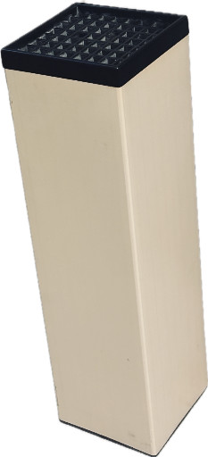 Posacenere in plastica dura beige e nera di Giotto De Ferrari e Paolo Maccarrone per Kartell