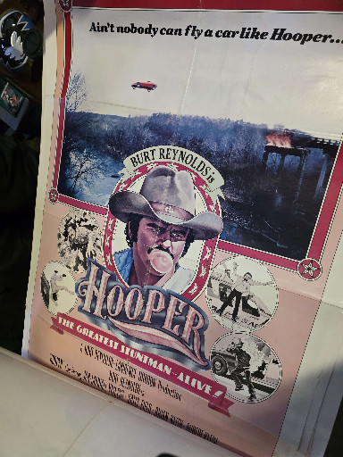 Original movie poster for 'Hooper' (1978) starring Burt Reynolds