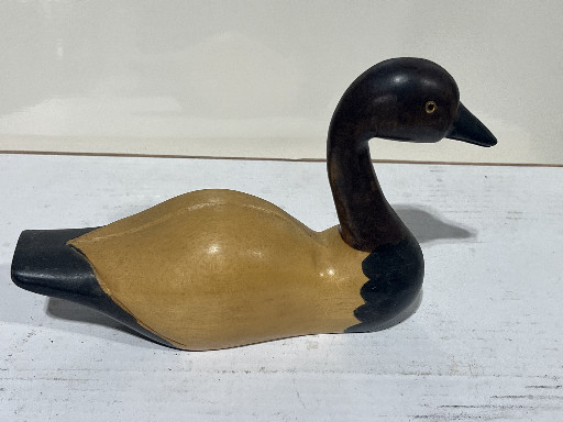 Wooden carved and painted Canada Goose decoy