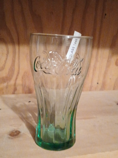 Vintage Coca-Cola green glass tumbler by Libbey
