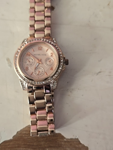 Rose gold-tone stainless steel watch 'Mini Blair' by Michael Kors