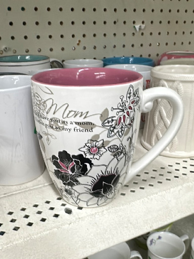 Ceramic mug with floral design and 'Mom' sentiment by Pavilion Gift Company
