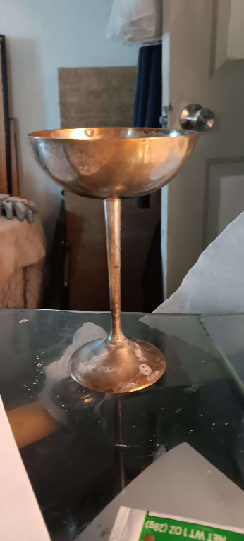 Silver-plated champagne coupe goblet