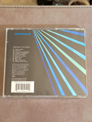 CD album titled 'A Funk Odyssey' by Jamiroquai