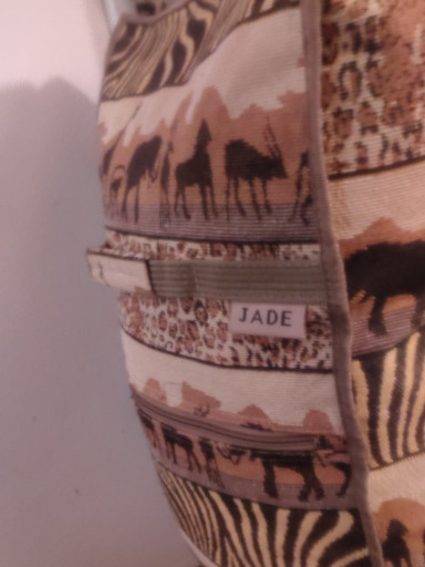 Tapestry travel tote bag with wheels titled 'Safari Animals' by JADE