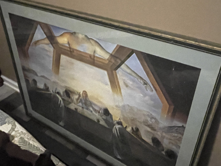 Print of painting titled 'The Sacrament of the Last Supper' by Salvador Dalí