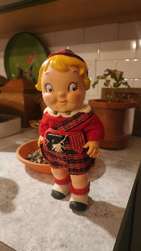 Vinyl doll 'Campbell's Soup Kid in Scottish Kilt' by Horsman Dolls
