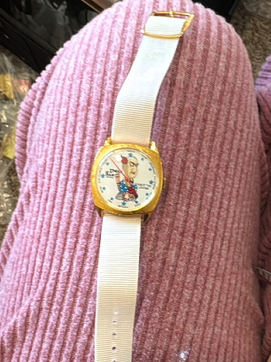 Vintage novelty wristwatch titled 'Spiro Agnew Dirty Time Watch' by Dirty Time Company