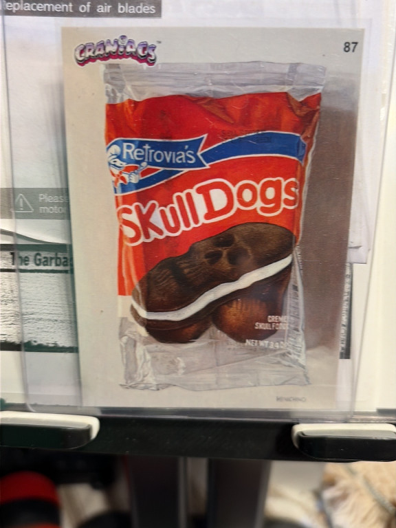 Garbage Pail Kids trading card titled 'Skull Dogs' by Topps