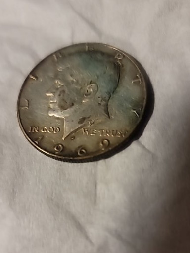 Kennedy Half Dollar coin dated 1969