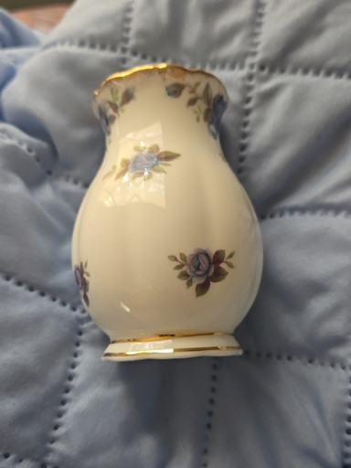 Bone china vase in 'Moonlight Rose' pattern by Royal Albert