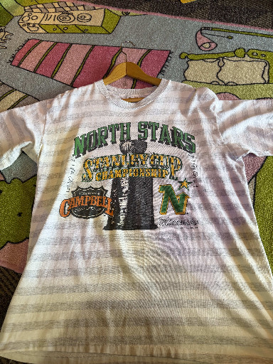 Vintage cotton T-shirt commemorating the 1991 Minnesota North Stars Stanley Cup Championship, manufactured by Tennessee River Gold