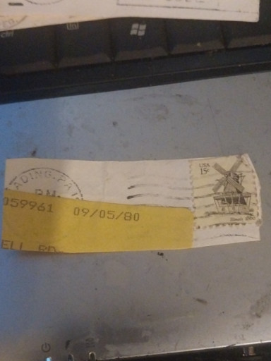 United States 15-cent windmill stamp from the Windmills USA booklet series, Scott #1738-42