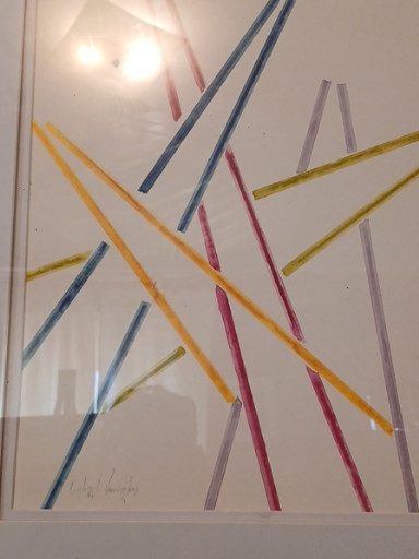 Lithograph print titled 'Sticks' by James Rosenquist