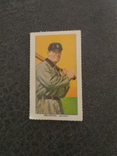 1909-11 T206 White Border tobacco card featuring Sam Crawford with bat