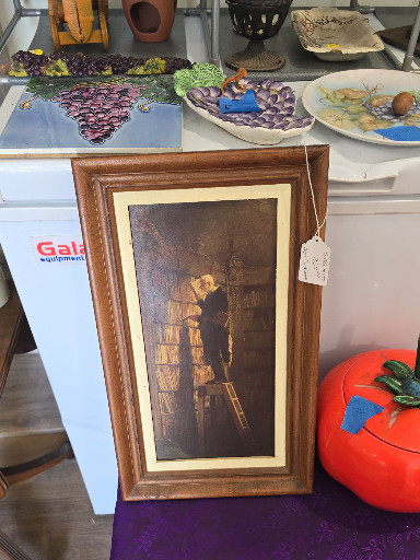 Reproduction print of 'The Bookworm' by Carl Spitzweg, published by Max Jaffe