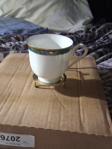 Bone china footed cup from the 'Kelly' pattern by Lenox