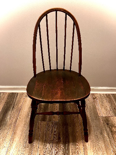 Original Windsor hoop back parlor chair in museum-quality condition with original patina