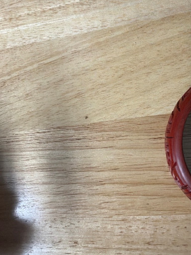 Carved red resin or Bakelite bangle bracelet
