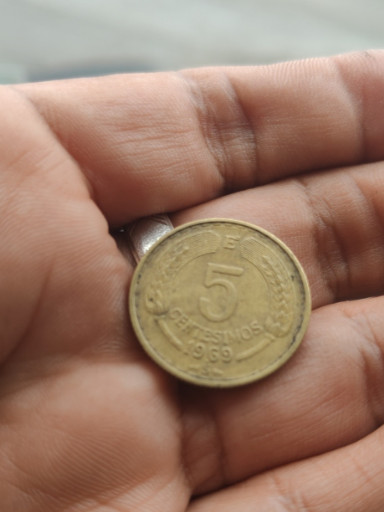 Moneda de 5 centésimos de Chile de 1969