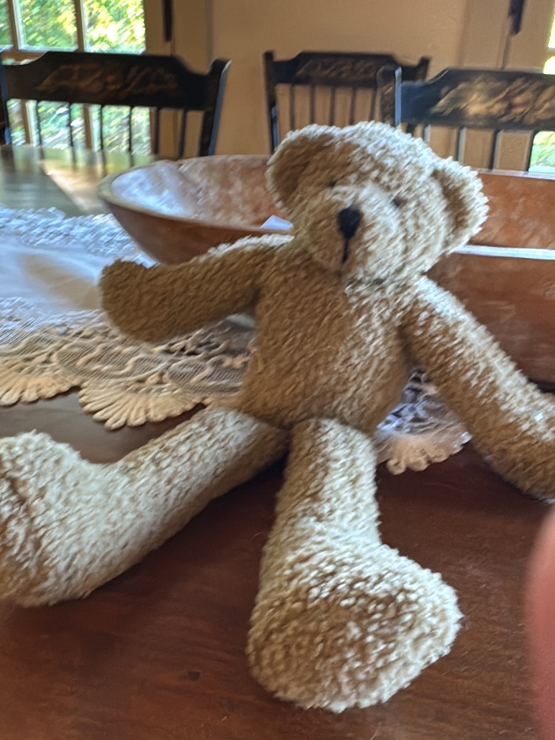 Vintage mohair jointed teddy bear