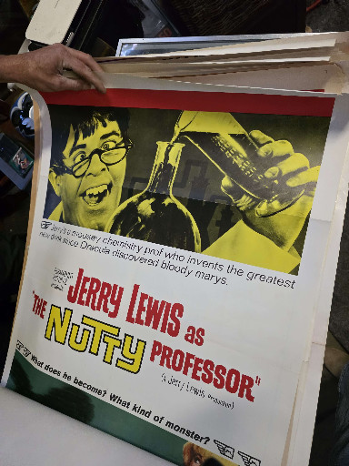 Original one-sheet movie poster for 'The Nutty Professor' (1963) starring Jerry Lewis