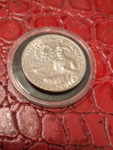1776-1976 United States Bicentennial Quarter with potential Double Die Obverse (DDO) error, copper-nickel clad composition