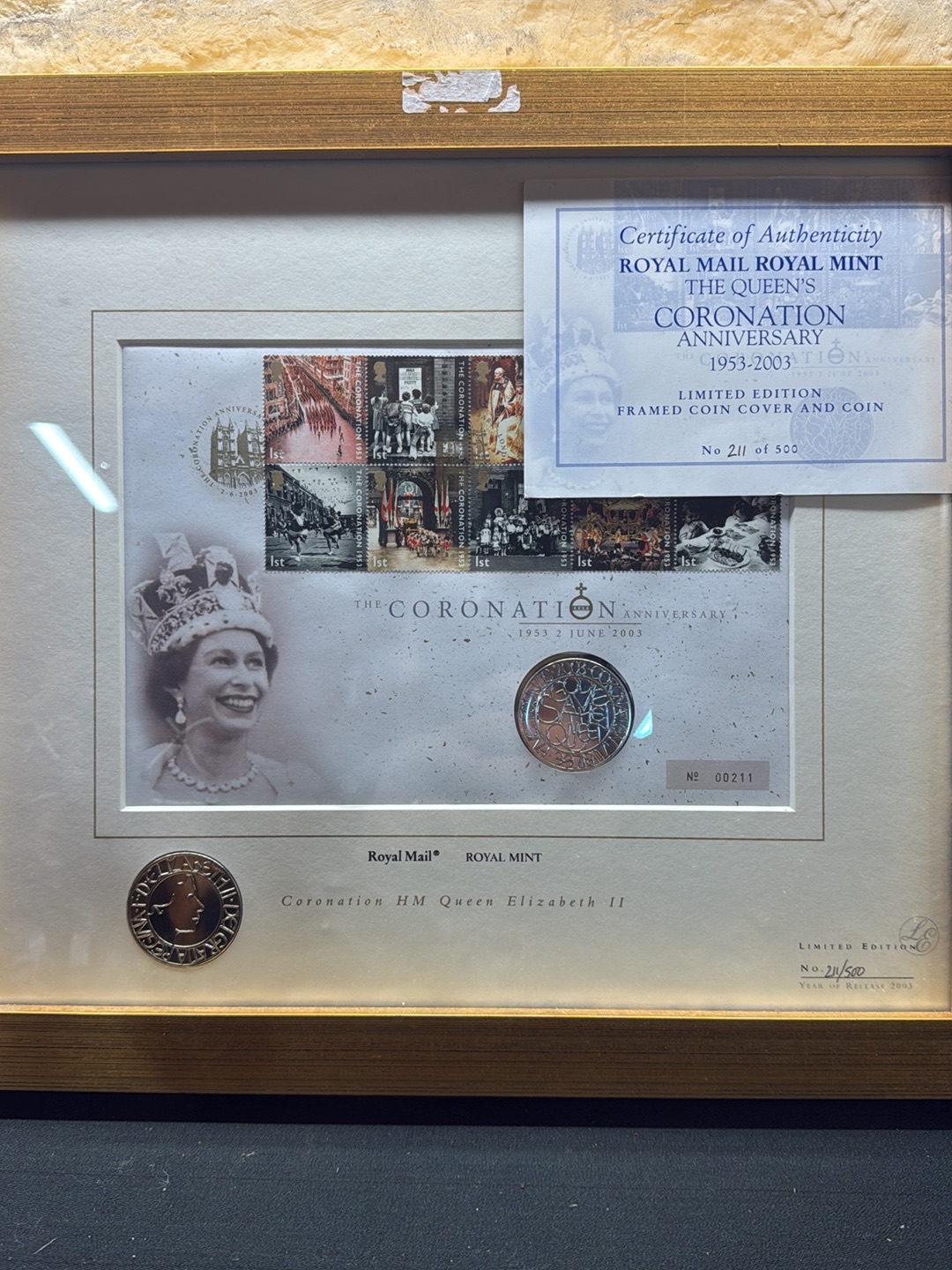 Limited Edition Royal Mail and Royal Mint Coronation Anniversary Commemorative Coin Cover