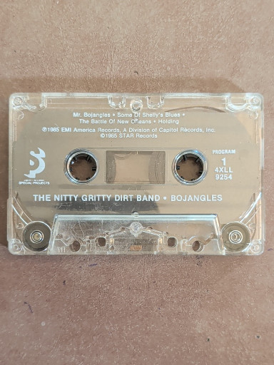 Vintage cassette tape 'Bojangles' by The Nitty Gritty Dirt Band with case and insert