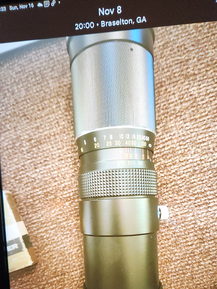 Carl Zeiss telephoto lens for Contax camera system