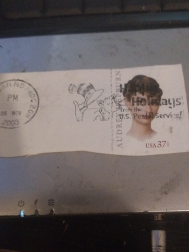 First Day Cover featuring 37-cent Audrey Hepburn commemorative stamp, issued by the United States Postal Service