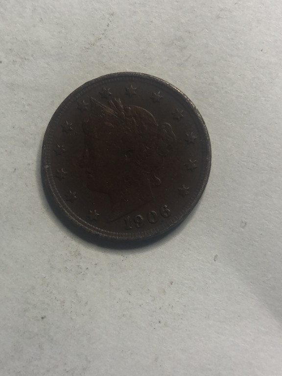 Copper coin, United States Indian Head Cent dated 1906