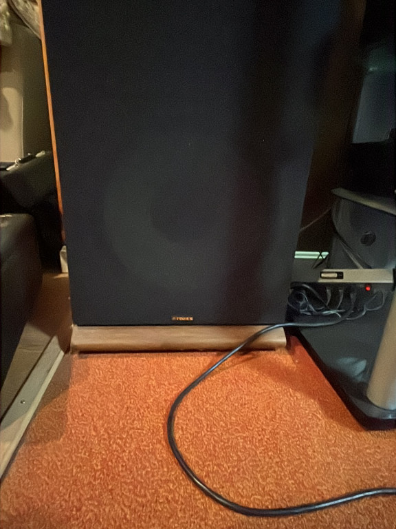 Fisher audio speakers, likely STV-724 model