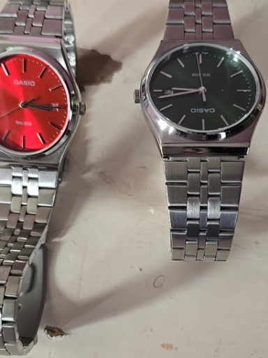 Stainless steel quartz watches by Casio