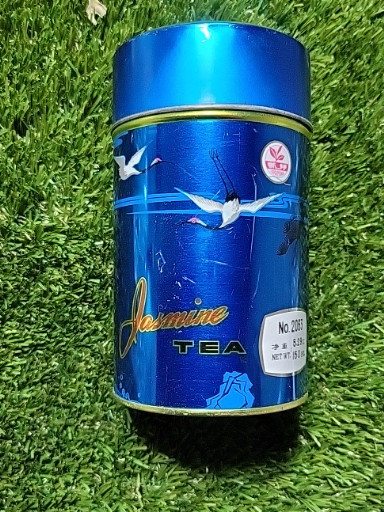 Vintage tin container for Jasmine Tea No. 2063