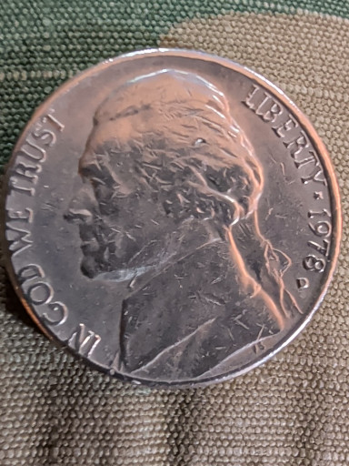 Copper-nickel five-cent coin, 1984-D Jefferson Nickel with Double Die Reverse (DDR) error issued by the United States Mint